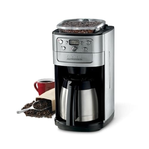 Cuisinart Burr Grind & Brew 10-Cup Automatic Coffeemaker with Thermal Carafe, Programmable, Silver (DGB-950BCCNASC)