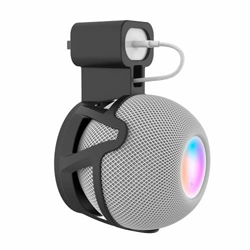 LeongLzt Ouligei Top-Notch Quality Homepod Mini Wall Mount Holder, Homepod Mini Plug Mount with in-Built Cable Management System, No Screws Needed - an Elegant Space Saving Accessory