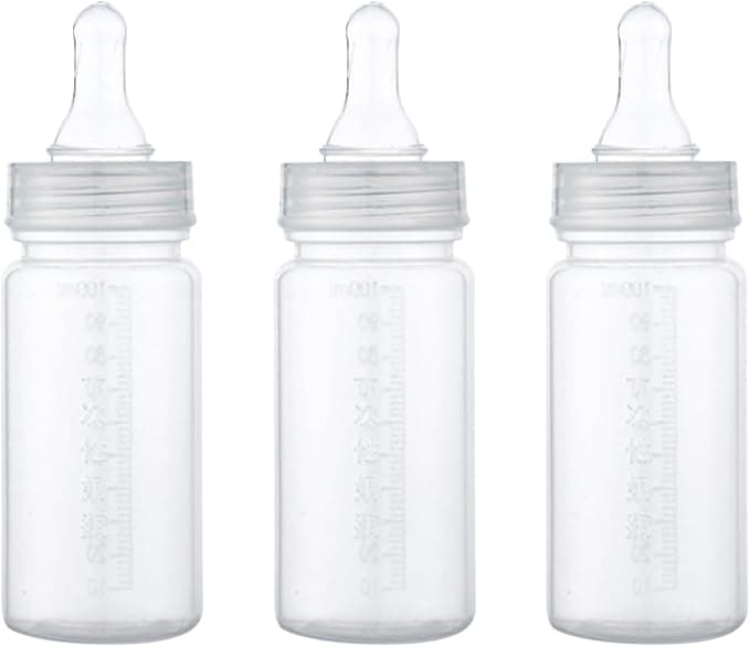 Hohopeti 3pcs Disposable Baby Bottle Newborn Milk Feeder 100ml Plastic Infant Feeding Bottles for Newborns