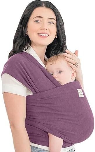 KeaBabies Baby Wrap Carrier - All in 1 Original Baby Carrier Newborn To Toddler Sling, Easy to Wear, Hands Free Bonding, Lightweight, Breathable Infant Wraps (Dark Mauve)
