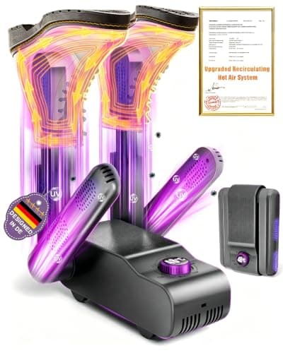 5.0 Upgraded Boot Shoe Dryer【500W German Super Motor】【Dual-Tech 118°F Constant Temp & 360° Circulating Hot Air】0624 (Grey10)