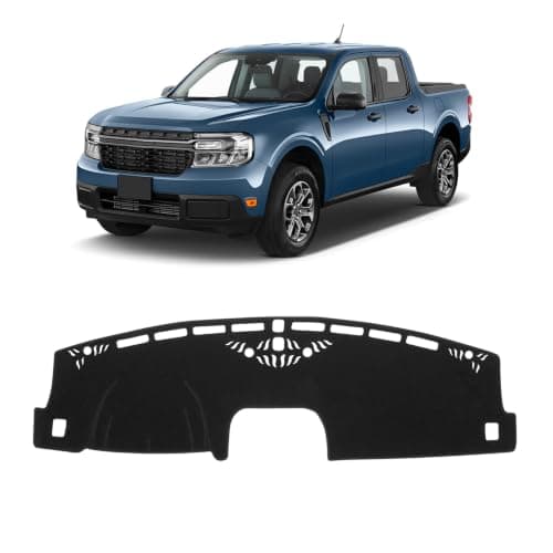 FIILINES Dash Cover Fit for Ford Maverick 2022-2025 2026 (Hybrid/XL/XLT/Lariat) Dashboard Cover Mat for Maverick Accessories Sunshade Nonslip Mesh Protector No Glare Black