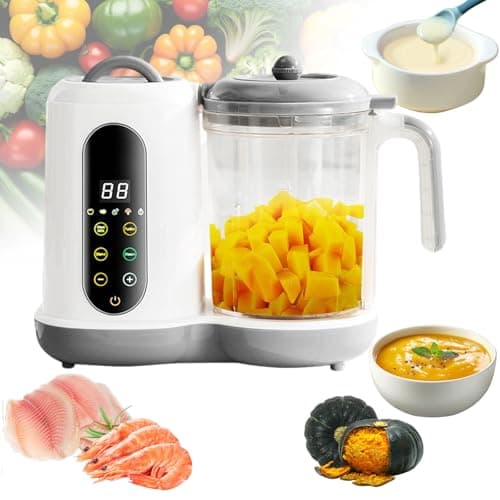 iFCOW Baby Food Maker, 4 in 1 Multifunctional Baby Food Processor and Steamer, Puree Blender for Easy Meal Prep Dishwasher Safe
