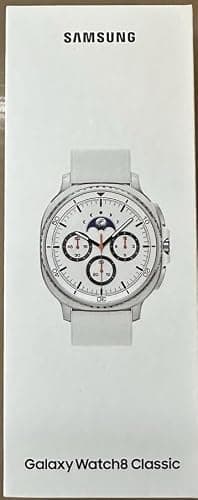 Samsung Galaxy Watch8 Classic Smartwatch, 46mm, Bluetooth (CAD Version) - AI Assistant (Gemini), Sleep Coaching, Fitness Tracking (White)