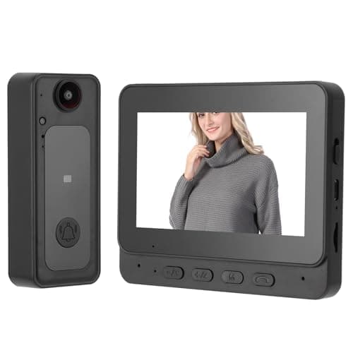 Video Doorbell, 4.3 Inch Display & 2 Way Intercom System, Auto Recording with 8MP Camera, 170° Wide Angle View, for Home Security with Built in Speaker and Microphone