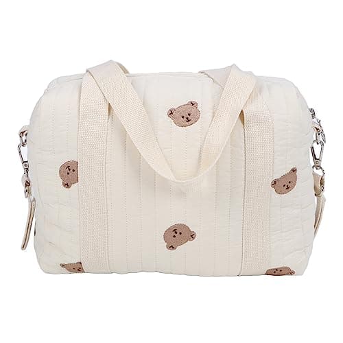 Diaper Bag Tote Stroller Organizers Bag Small Diapers Baby Bags for Mom or Dad Nursery Storage Bin for Wipes and Toys Universal Diaper Tote Bag Handbag(Bear)
