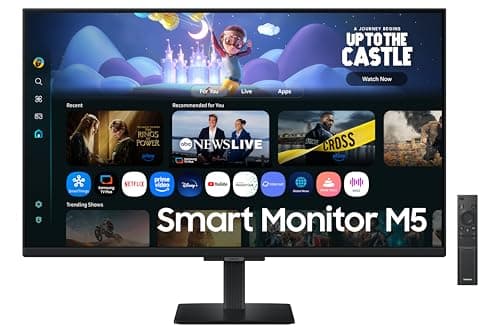 SAMSUNG 32 inch M5 FHD VA Smart Monitor 60Hz 4ms HDMI with Smart TV Apps, Screen Mirroring, Samsung Knox Security & Endless Free Content - (LS32FM500ENXZA) [Canada Version]