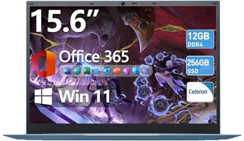 MELIUNA 15.6 Inch Laptop AI Software, Win 11 Laptops with 12GB RAM 256GB SSD, Office 365, Celeron Quad-core CPU, 180° Angle, Full-Featured Type-C, 7000mAh Battery, Business Student Notebook(Gray)