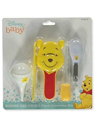 Disney Winnie The Pooh Baby Unisex 5-Piece Health & Grooming Kit - yellow