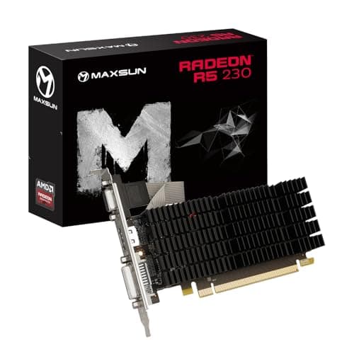 maxsun AMD R5 230 Computer Graphics Card, 2G GDDR3, HDMI VGA DVI Video Card ITX SFF Low Profile Ready GPU (R5 230 LP)