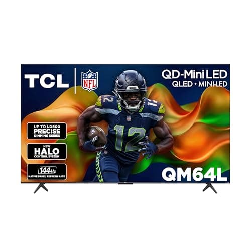 TCL 55-Inch QM64L Series QLED 4K Smart QD-Mini LED TV with Fire TV (2026 Model) New Halo Control System, LD500 Precise Dimming Series, High Contrast HVA Panel, 144Hz Native Panel Refresh Rate