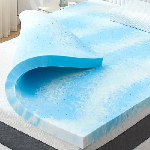 2 Inch Gel Memory Foam Mattress Topper Ventilated Soft Pressure Relieve Mattress Pad, Breathable Bed Topper, CertiPUR-US Certified, Twin Size