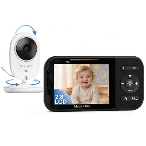 Baby Monitor No WiFi Video Baby Camera Monitor Infrared Night Vision 2-Way Audio Cry Detection 2.8’’ IPS Screen VOX Mode 30H Rechargeable Pan Tilt Zoom