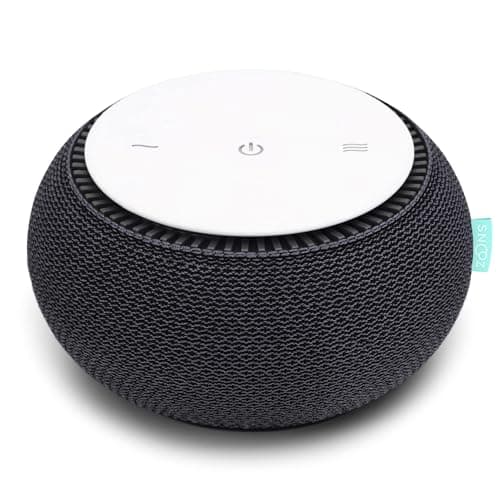 SNOOZ Smart White Noise Sound Machine - Real Fan Inside for Non-Looping White Noise, Sleep Machine for Travel, Adults, Sleeping, Bedroom, Portable, Wedding Registry Essential - Charcoal