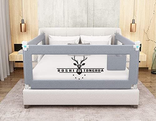 Bed Rail for Toddler Infants,1.5m 1.8m 1.9m 2.0m Safety Guard Extra Long Bedrail for Kids Twin, Double, Full Size Queen & King Bed (150cm(59in)-1side)