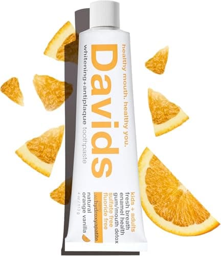 David's Natural Hydroxi Fluoride-Free Toothpaste, Orange Vanilla Flavor, 113g