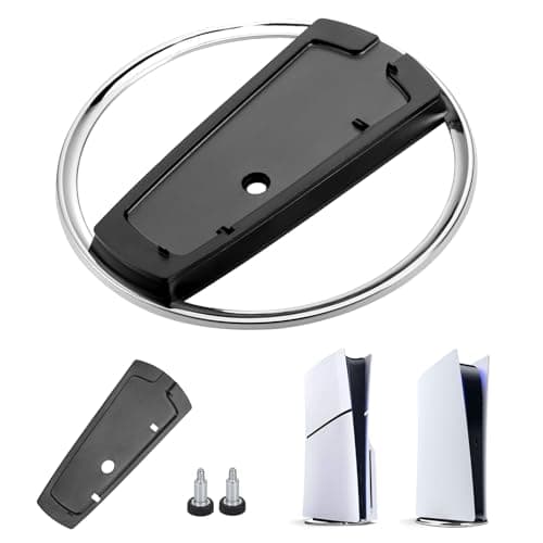 TranRantic Vertical Stand for PS5 Pro/PS5 Slim, Non-Slip Durable Metal Upright Base, Support for PlayStation 5 Slim Console and Accessories