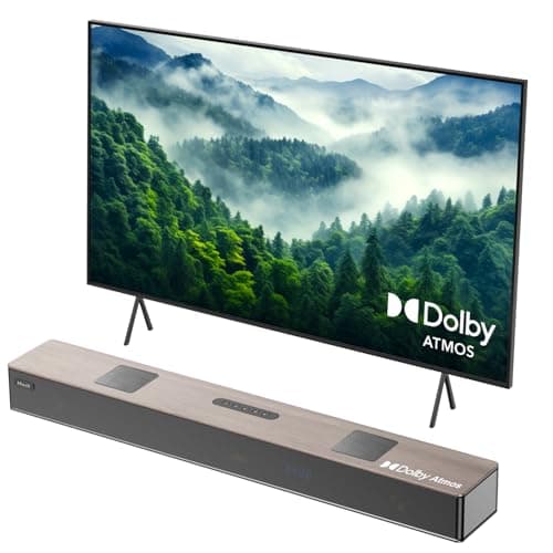 Hiwill 5.2.2ch Wooden Dolby Atmos Sound Bar for TV, All-in-one Soundbar with Dual Built-in Subwoofer, Resonance Optimization Architecture, Home Theatre Surround Sound System for TV, WoNoble A502, 2025