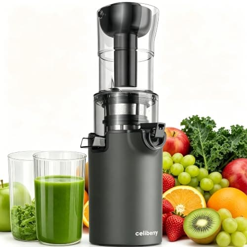 celiberry Cold Press Juicer Machine, Compact Slow Masticating Juicer