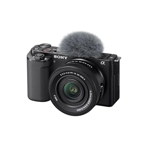 Sony Alpha ZVE10 APSC Mirrorless Interchangeable Lens Camera Black with 16-50mm Zoom Lens Kit