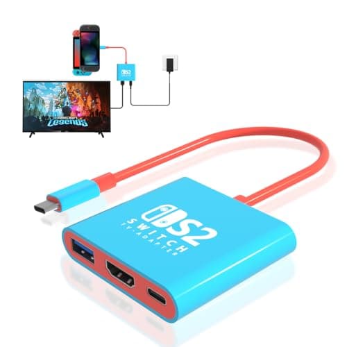 Switch Docking Station for Nintendo,Switch 2 Dock Adapter Compatible Switch 2/OLED/Steam Deck Support 4K60HZ Switch TV Dock Mode with HDMI2.0,Portable Nintendo Switch Docking Station for Switch2/1