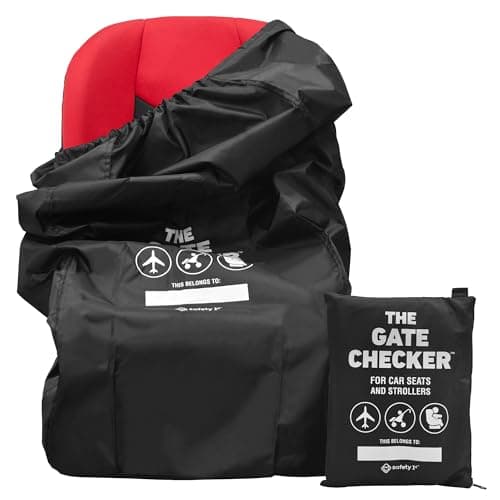 Safety 1st Gate Check Car Seat & Stroller Travel Bag – Durable, Universal Fit for Airplane Travel, Folds for Storage, Black