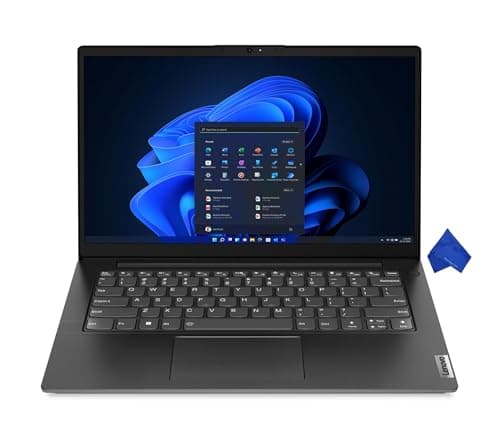 Lenovo V14 G4 IRU 14" Laptop – Intel Core i3-1315U, 8GB RAM, 256GB SSD, Windows 11 Pro, Newest Model (with Microfiber Cloth) – Black (83A0004GUS)