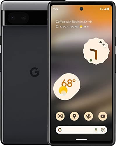 Google Pixel 6a 5G, 128GB, Charcoal - Locked to Verizon (Renewed)