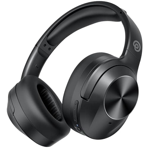 Upgrade Pro‑Level Hybrid Active Noise Cancelling Headphones with HD Sound, Wireless Bluetooth Headphones Over The Ear Unequaled Comfort, Vivid Deep Bass, for Home Office Travel Birthday Gift, Black