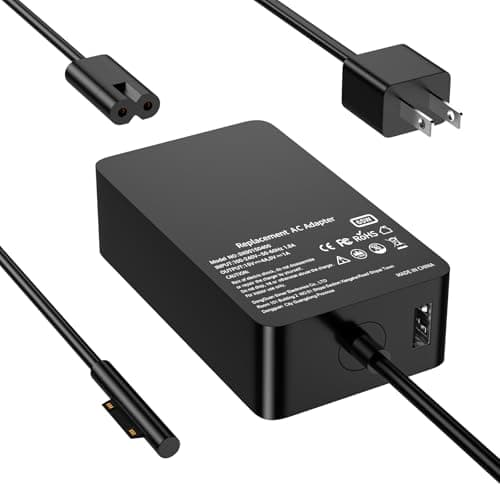 New 65W Surface Pro Charger Compatible with Microsoft Surface Pro 11,10, 9, 8, 7+, 6, 5, 4, 3, X, Windows Surface Laptop 6, 5, 4, 3, 2, 1, Surface Go Tablet, Surface Book 3, 2, 1, 44W, 36W