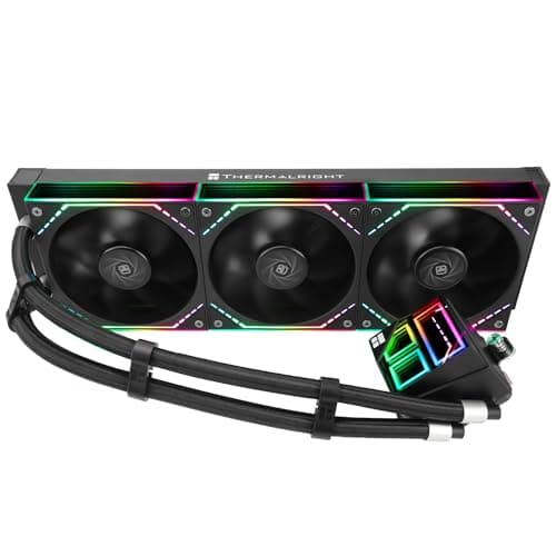 Thermalright Frozen Infinity 360 Black Liquid CPU Cooler, Triple PWM Fans with 2000RPM, Desktop CPU AIO Cooler, for AM4/AM5 & Intel LGA1150/1151/1200/1700/1851, Infinity Mirror PC Water Cooler