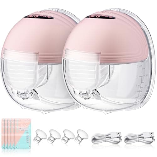 Breast Pump, Wearable Electric Breast Pump, for Breastfeeding with 24mm Double-Sealed Flange, 3 Modes & 12 Levels,Smart Display, Low Noise (2PACK)