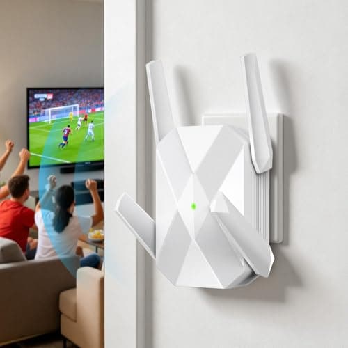 2026 AX3000 WiFi 6 Extender, WiFi Extender Signal Booster, Long Range WiFi Booster with Gigabit Ethernet Port, Up to 15,888 Sq.Ft. & Support 135+ Smart Devices Easy Setup & Faster Speed (White)