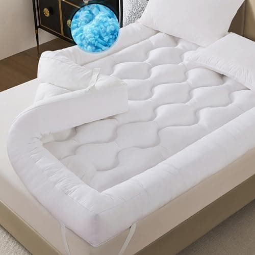 ELNIDO QUEEN® 5 Inch Memory Foam Full Size Mattress Topper, Breathable Gel Memory Foam Bed Topper, 2000 GSM Fill, Soft Fluffy Supportive Pillow Top Mattress Pad for Back Pain Relief, 75x54x5 Inch
