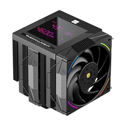 Thermalright Phantom Spirit 120 Digital EVO CPU Air Cooler, 7 Heat Pipes CPU Cooler,Dual 120mm PWM Fans,Digital Screen Top Cover,for AM4/AM5/Intel LGA1700/1851/1150/1151/1200, PC Cooler