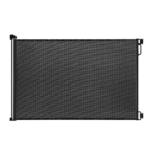 EasyBaby Extra Wide Retractable Baby Gate, 33" Tall, Extends up to 71" Wide, Black / Child Safety Baby Gates, Pet Retractable Gates for Stairs, Doorways, Hallways, Indoor and Outdoor