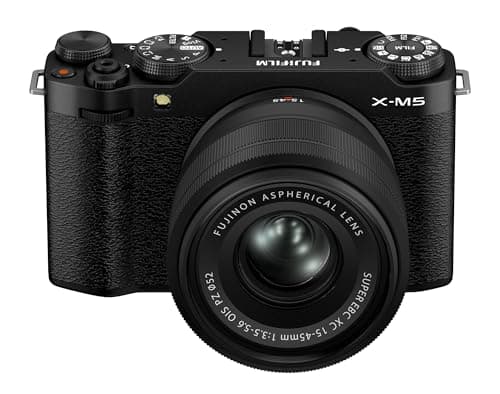 Fujifilm X-M5 Mirrorless Camera Body, w/ XC15-45mmF3.5-5.6 OIS PZ Lens Kit, Black