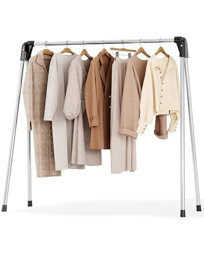 APEXCHASER Clothes Drying Rack, Foldable Clothes Rack, Stainless Steel Laundry Drying Rack, Collapsible Clothing Rack for Indoor & Outdoor, Drying Rack Clothes for Travel, 48.81 Inch