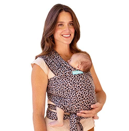 Moby Wrap Baby Carrier | Classic | Baby Wrap Carrier for Newborns & Infants | #1 Baby Wrap | Keeps Baby Safe & Secure | Adjustable for All Body Types | Leopard