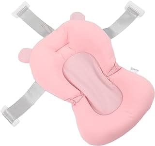 Baby Bath Seat, Baby Bath Tub Cushion for Bathtub Sink for Infant Newborn, Floating Foldable Adjustable Infant Bath Supporter, Easy To Clean (Bear)