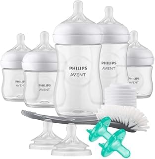 Philips Avent Natural Baby Bottle Newborn Baby Gift Set, SCD838/02, Clear