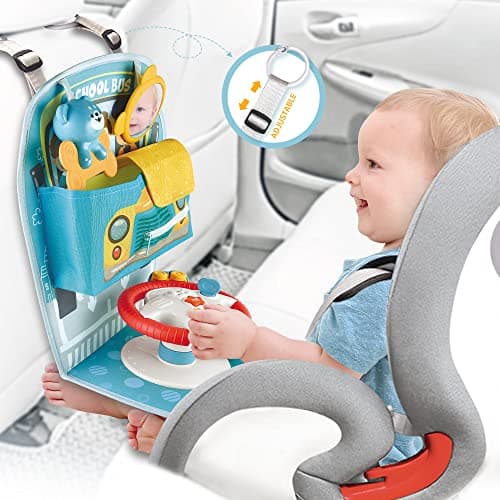 Baby car seat Toy with Steering Wheel Toys for Long Journeys car Rides (Bus)