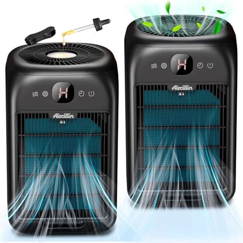 2 Pack Air Purifiers for Home Large Room Up to 908 Sq Ft, HEPA Air Purifiers for Bedroom with Aromatherapy, HEPA Filter for Smoke,Pet Dander, Pollen,Odor,99.9% of 0.1 Microns Particles (AP1501)