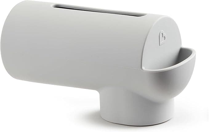 Munchkin Soft Spot Bath Spout Cover for Baby, Bathtub Guard with Built-in Bubble Bath Dispenser, Silicone, Grey