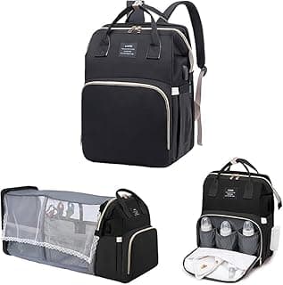 Diaper Bag Backpack with Changing Station Waterproof Expandable Baby Diaper Bags Backpack with USB Charging Port