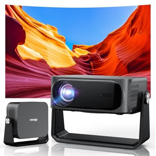 [2000 ANSI/Auto Focus & Keystone/Built-in APPs] 4K Outdoor Projector with WiFi and Bluetooth, Smart Portable Projector with YouTube/PrimeVideo & Dolby Audio, Projector 4K with Stand/HDR10+