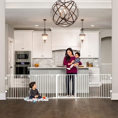 Regalo 130-Inch Super Wide Adjustable Baby Gate and Play Yard, 2-in-1, Bonus Kit, Includes 4 Pack of Wall Mounts
