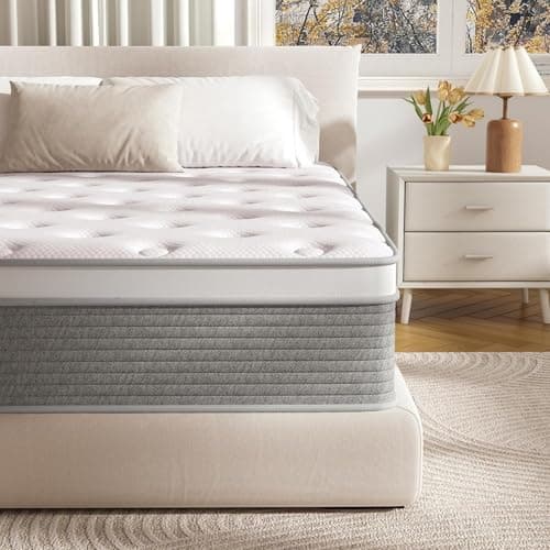 CIUANCE Memory Foam Queen Mattress - 10 Inch Hybrid Mattress in a Box with Individual Pocket Springs, Medium Firm, Motion Isolation, Fiberglass Free, CertiPUR-US