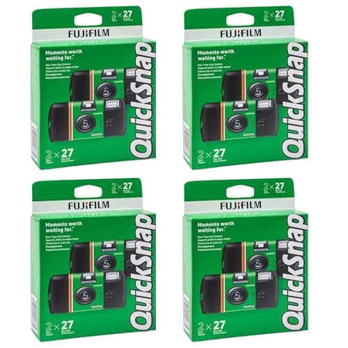 Fujifilm QuickSnap Flash 400 One Time Use 35mm Camera with Flash, 27 Exposures, 8-Pack