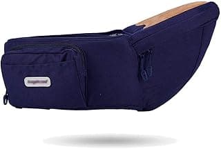 ANGELBB Baby Hip Seat Carrier with Pockets Ergonomic Infant Waist Stool Adjustable Belt Multiple Safe Guaranteed Fabric Anti-Slip Lightweight for Newborn Shower (Blue)
